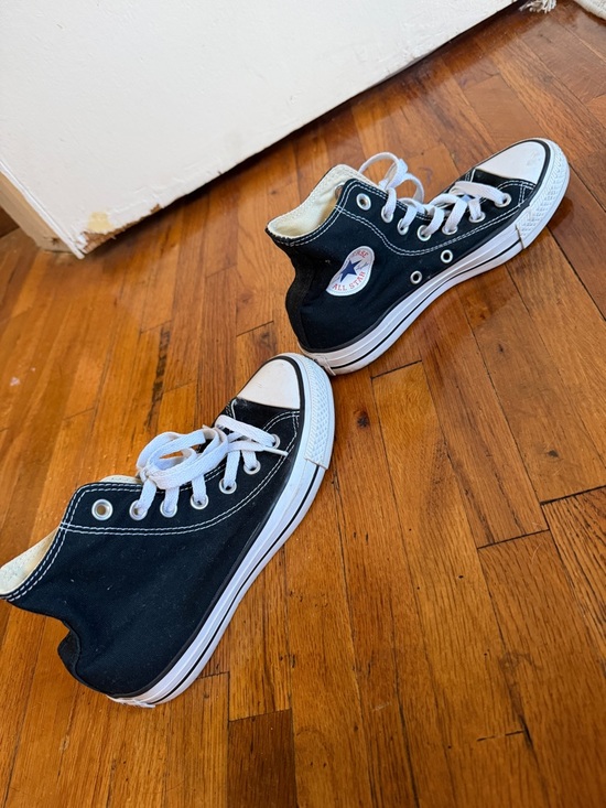 Converse Black & White High Top Sneakers - Picture 4 of 6